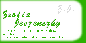 zsofia jeszenszky business card