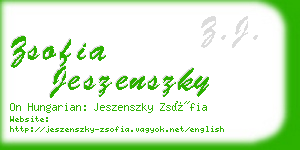 zsofia jeszenszky business card